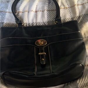 Giani Bernini Black Leather Shoulder Bag